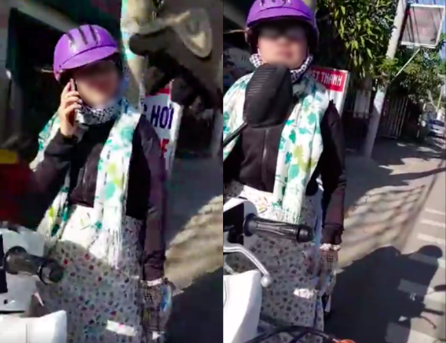 clip phanh khong kip nu ninja tong gay bien so xe cua nam thanh nien dung den do roi doi boi thuong vi xe minh cung bi hu