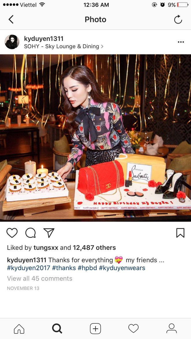 su trung hop la lung o chiec banh sinh nhat cua hoa hau ky duyen va a hau huyen my