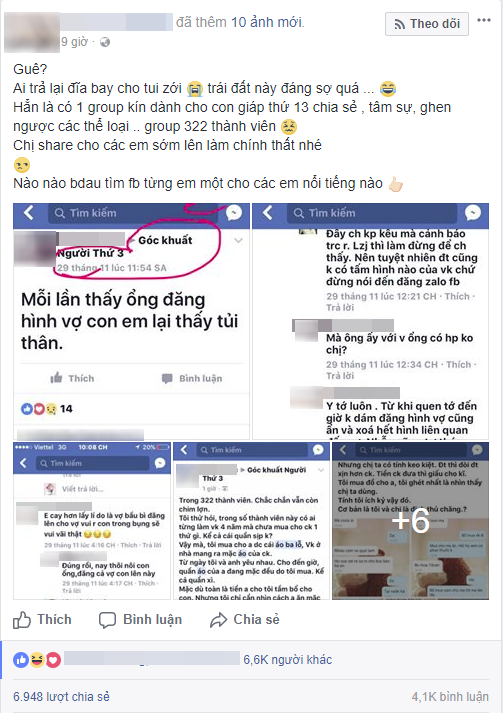 hoi chi em choang vang khi phat hien ra group tam su kin hon 300 thanh vien chi danh cho nguoi thu ba