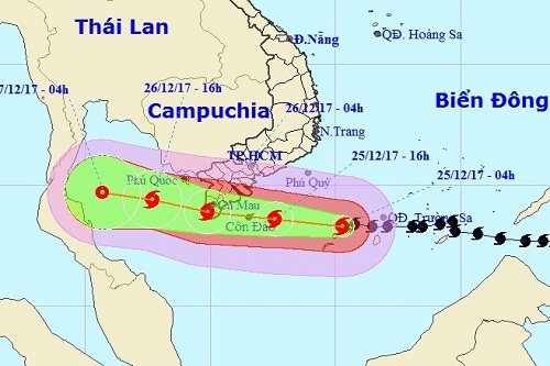 tu dem 2512 bao tembin se anh huong truc tiep den cac tinh ven bien