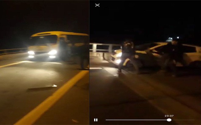 cong an bat giu 9 thanh nien cam hung khi chan dau o to xin deu tien tren cao toc 2 doi tuong dang bo tron