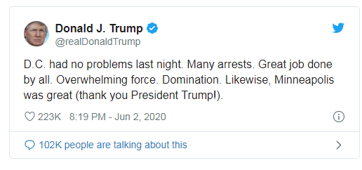 trump tu cam on ban than vi ca ch u ng pho ba o loa n