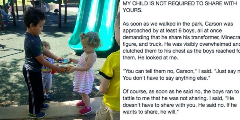 'Con tôi không phải chia sẻ với con bạn' - thông điệp của bà mẹ gây tranh cãi con toi khong phai chia se voi con ban thong diep cua ba me gay tranh cai