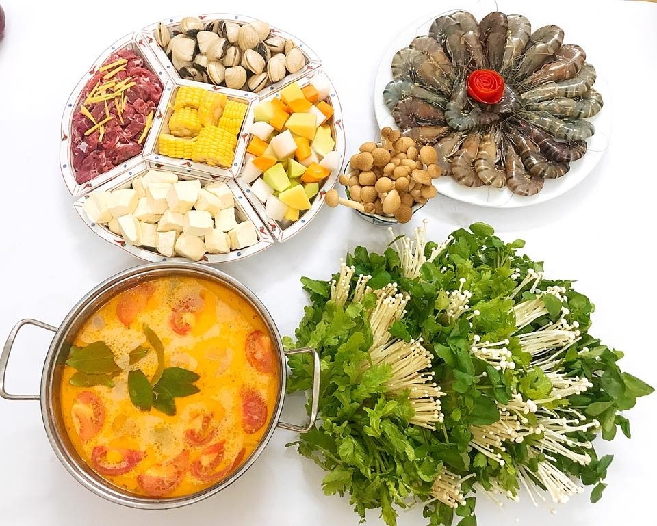 lau rieu cua dong lau thai chua cay sau nhung ngay tet an banh chung thit ga