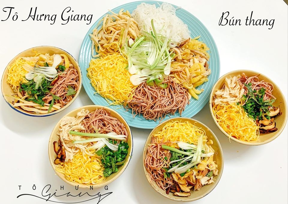 cach nau bun thang tu thit ga gio con ton tu dip tet