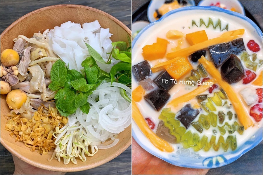 mon ngon de lam pho ga va che sau rieng suong sa hat luu