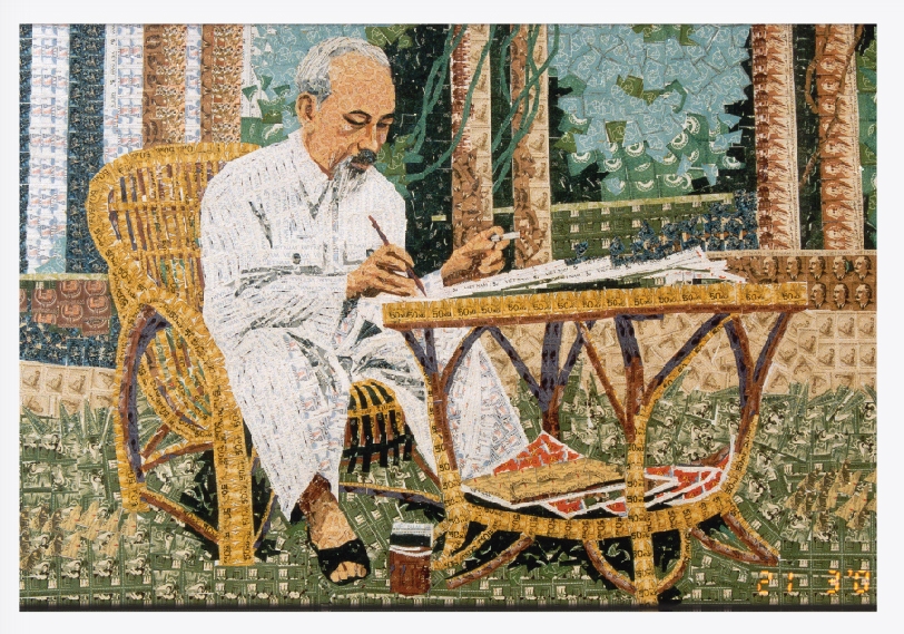 hon 500 buc tranh ghep tem ve bac ho va tinh cam sau nang cua nhan dan voi vi lanh tu vi dai
