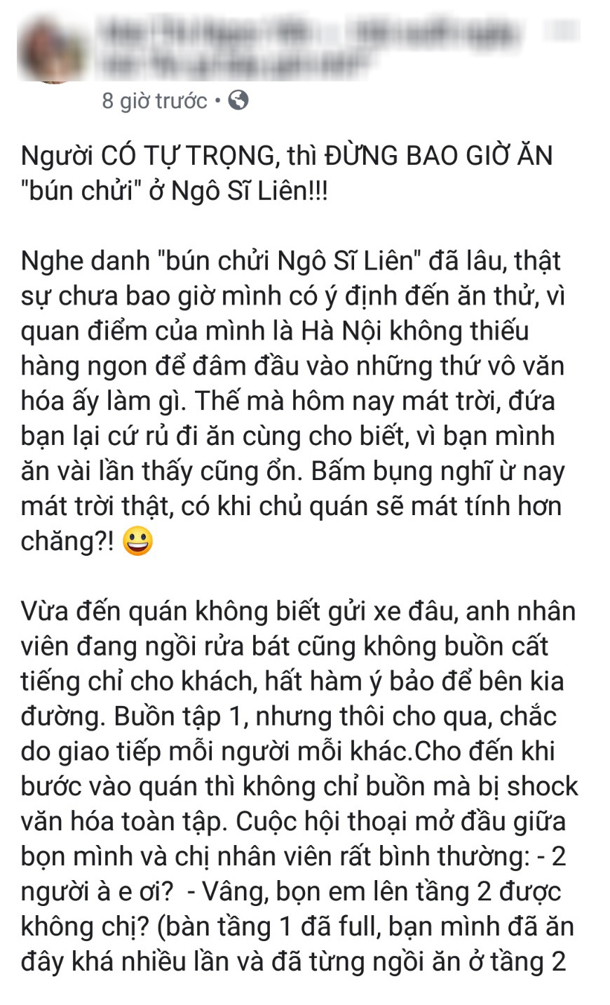 nguoi co tu trong dung bao gio an bun chui va tranh cai mieng an la mieng nhuc