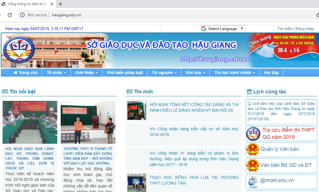 tra cuu diem thi thpt quoc gia 2019 o hau giang