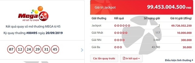 trung vietlott 100 ty 2 nguoi o da nang va an giang doi doi