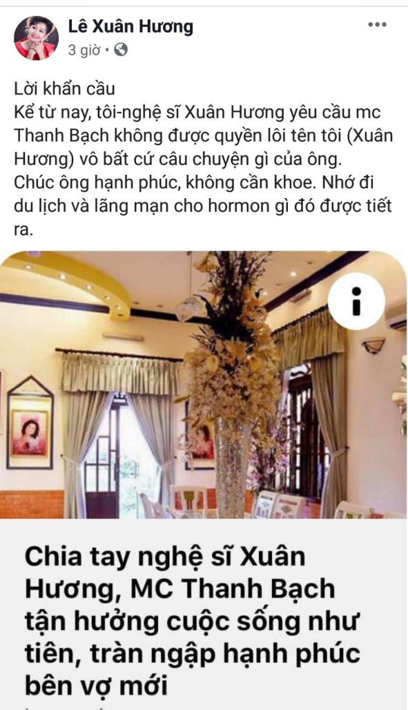 ns xuan huong yeu cau mc thanh bach khong loi ten ba vao bat cu cau chuyen nao