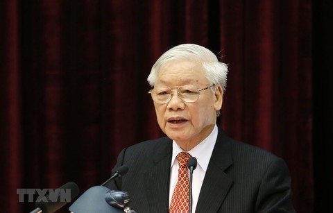 toan van phat bieu be mac hoi nghi trung uong 11 cua tong bi thu chu tich nuoc nguyen phu trong