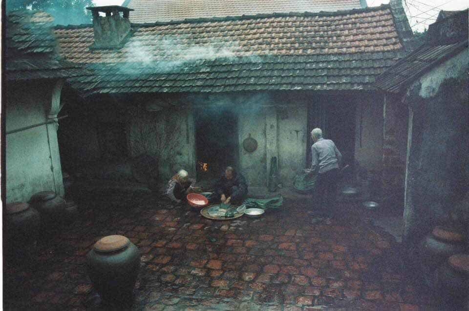 anh tet xua dong den la thay tet sap ve