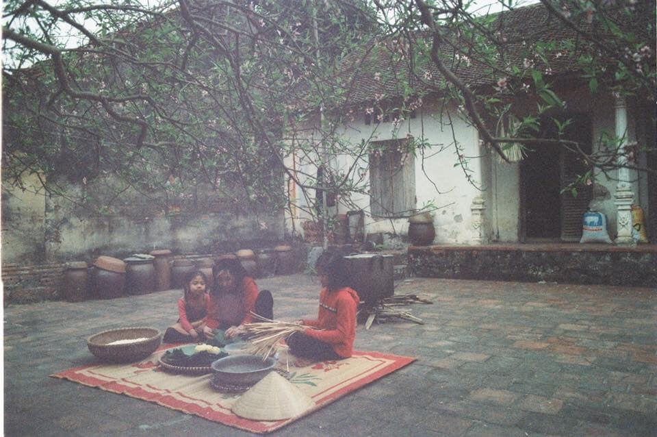 anh tet xua dong den la thay tet sap ve