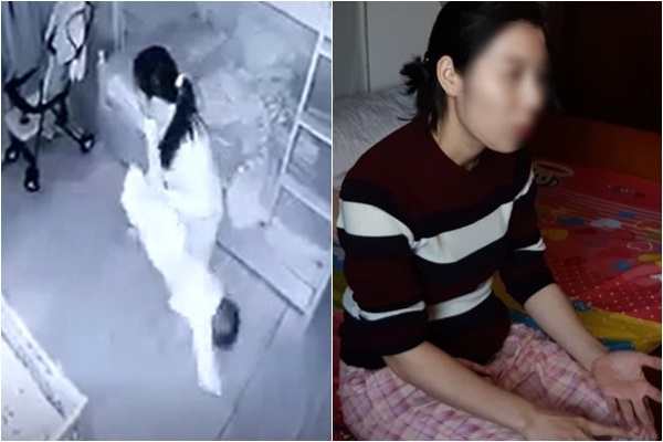 me co con 14 thang tuoi bi nguoi giup viec xach nguoc khong dam xem het video