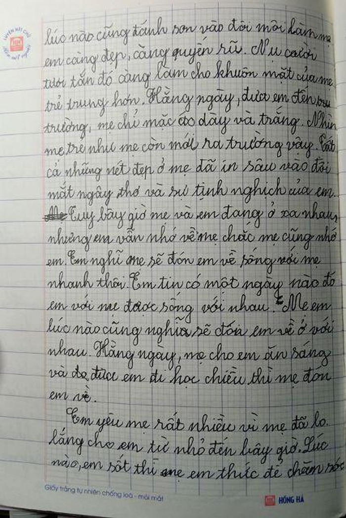 bai van ta me rang vang khe sau doi moi do cua hoc sinh lop 5 gay bao mang xa hoi