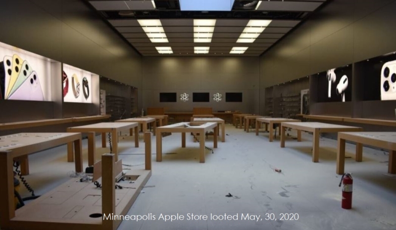 Apple Store ở Mỹ tan hoang sau cuộc bạo loạn apple store o my tan hoang sau cuoc bao loan
