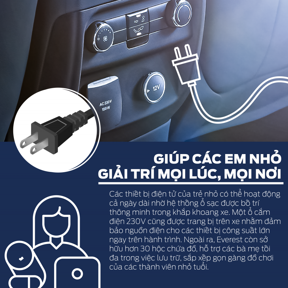 'Siêu trợ thủ' Ford Everest bật 5 tính năng giúp các bà mẹ chu toàn cho gia đình hơn