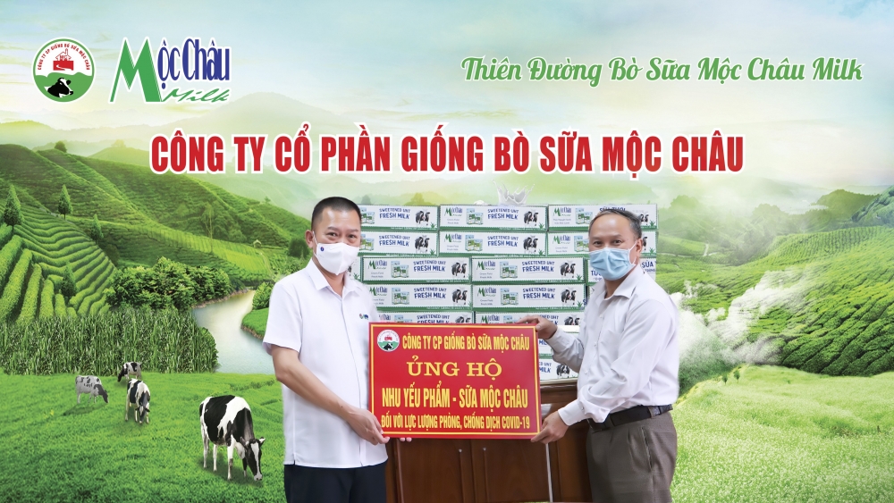 Mộc Châu Milk trao tặng hơn 50 nghìn sản phẩm sữa tươi tới người dân và lực  lượng tuyến đầu phòng chống dịch Covid-19