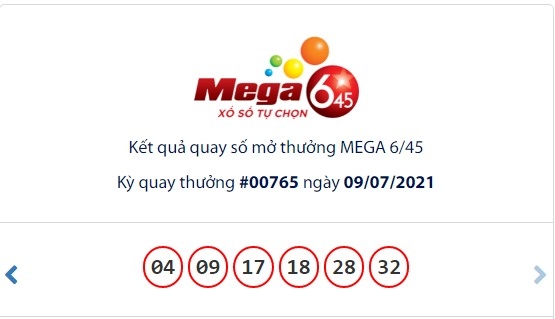 Kết quả xổ số Vietlott Mega 6/45 ngày 11/7: Giải thưởng lên tới hơn 32 tỷ đồng