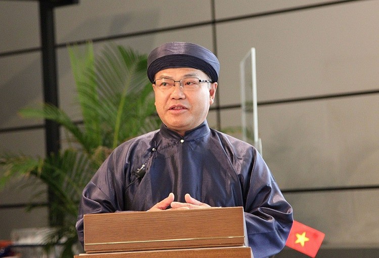 Đại sứ Việt Nam tại Nhật Bản Vũ Hồng Nam phát biểu khai mạc chương trình. (Nguồn: TTXVN)