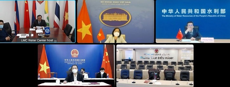 Bộ Ngoại giao phối hợp với Đại sứ quán Trung Quốc tại Việt Nam tổ chức lễ trao đổi Thoả thuận hợp tác về các dự án sử dụng Quỹ Đặc biệt hợp tác Mekong-Lan Thương năm 2021, theo hình thức trực tuyến.