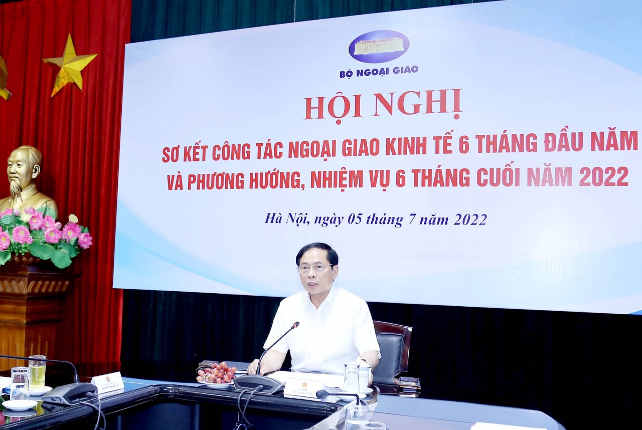 Hội nghị sơ kết công tác ngoại giao kinh tế 6 tháng đầu năm 2022