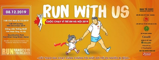 nhac si huy tuan nghe si tu long tiep suc giai chay vi tre em ha noi 2019
