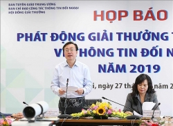 Phát động Giải thưởng toàn quốc về thông tin đối ngoại 2019